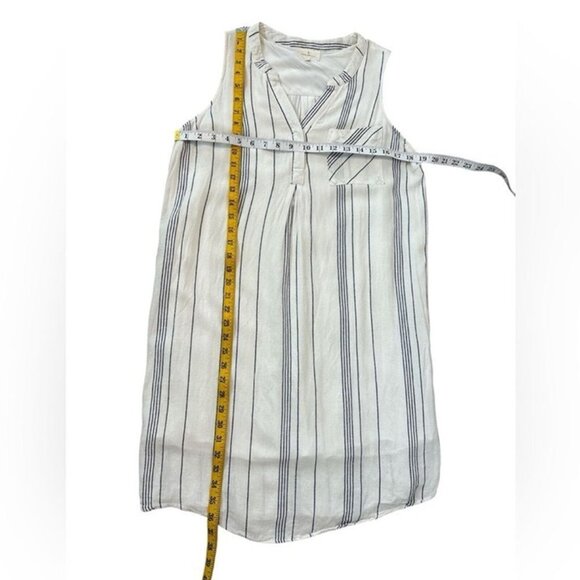Thread & Supply (Anthropologie) Striped Shirt Dress V-Neck Pocket size M - Picture 9 of 9